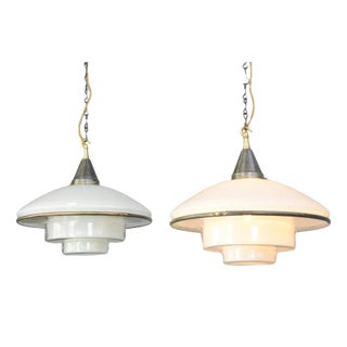 Glass Sistrah P4 Pendant Light from Otto Muller, 1930s For Sale