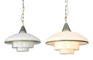 Glass Sistrah P4 Pendant Light from Otto Muller, 1930s