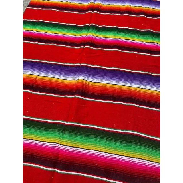 Vintage Hand Woven Colorful Runner For Sale - Image 6 of 16