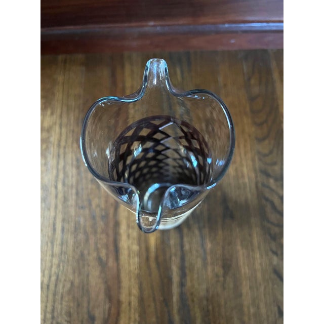Vintage Mid-Century Modern "Old Lace" Pattern Gold Cocktail Pitcher For Sale In Philadelphia - Image 6 of 9
