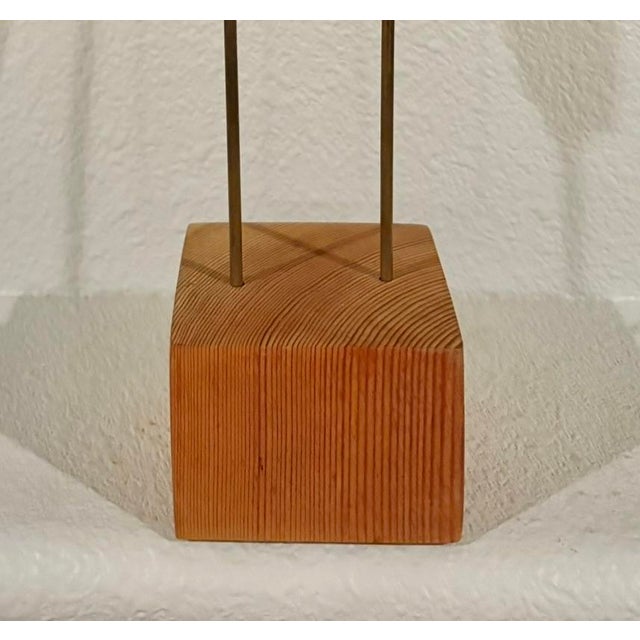 Wood Mid- Century Modern Bronze Abstract Figurative Female Sculpture (14.75” High) For Sale - Image 7 of 11