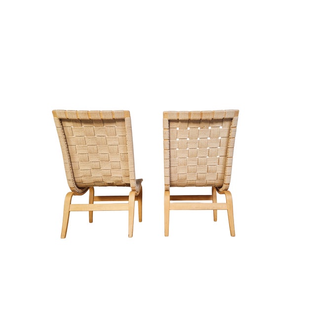 Bentwood Eva Lounge Chairs by Bruno Mathson for Dux, 1950s, Set of 2 For Sale - Image 3 of 14