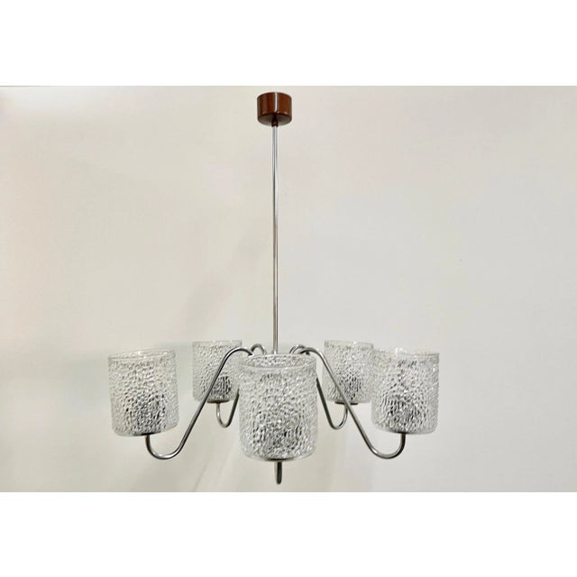 1970s Vintage 5-Arm Chandelier from Lidokov, 1970s For Sale - Image 5 of 11