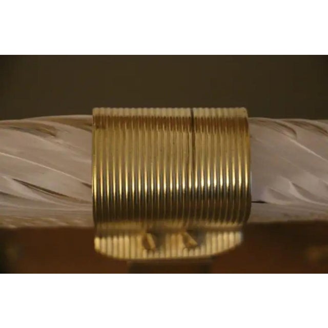 Milky White Twisted Murano Glass and Brass Photo Frame by Barovier E Toso from Barovier & Toso For Sale - Image 9 of 13