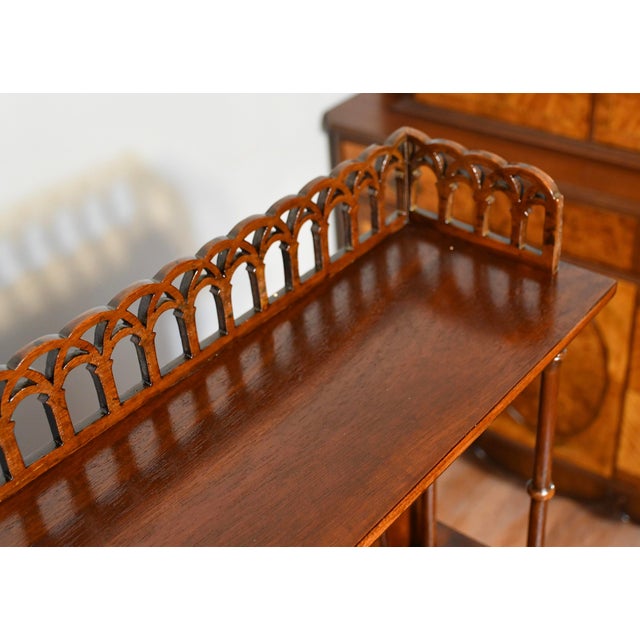 English 1920s Antique Sohan Ny English Sheraton Solid Mahogany Server / Buffet For Sale - Image 3 of 18