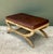 Mid-Century Modern Vintage Rattan and Leather Bench For Sale - Image 3 of 18