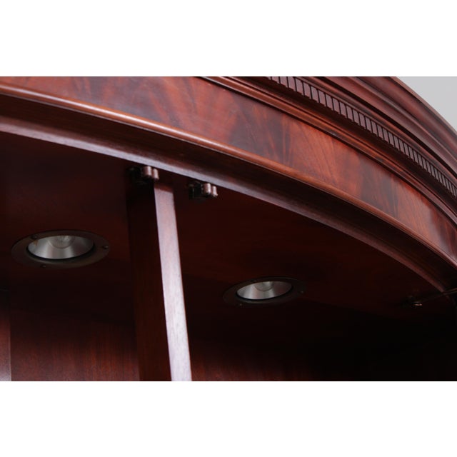 Brown Baker Vintage Mahogany Bow Front China Cabinet For Sale - Image 8 of 16