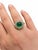 Early 21st Century 3.32 Carat Colombian Emerald and Diamond Ring, 18k Yellow Gold, Size 6.5 For Sale - Image 5 of 6