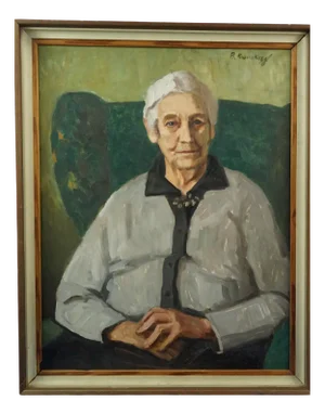Bruno Krauskopf, Post-Impressionist Portrait of an Elderly Woman, 20th Century, Oil on Masonite, Framed