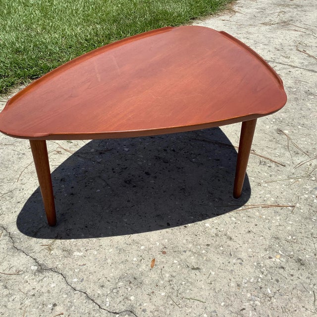 Mid-Century Modern 1950's Danish MCM Teak Boomerang Coffee Table by William Watting For Sale - Image 3 of 8