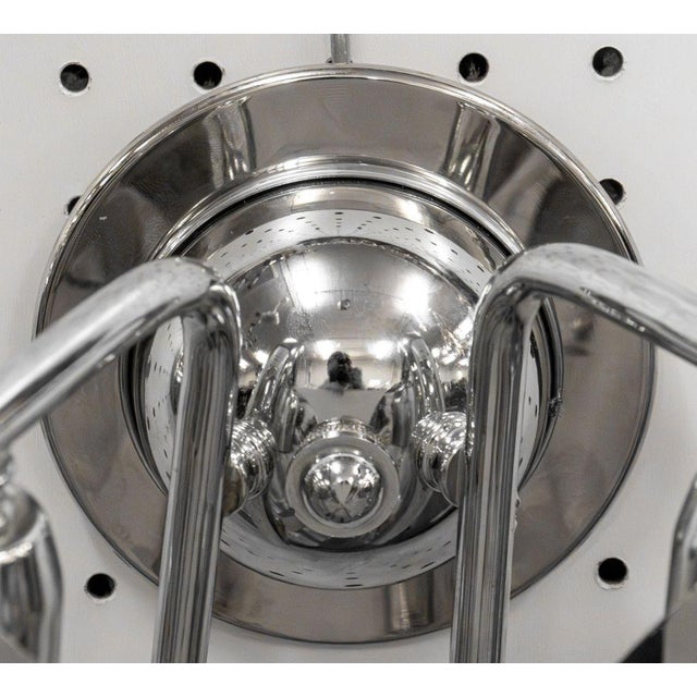 Late 20th Century Mod Style Two-Light Crystal-Hung Sconces, Pair For Sale - Image 5 of 7