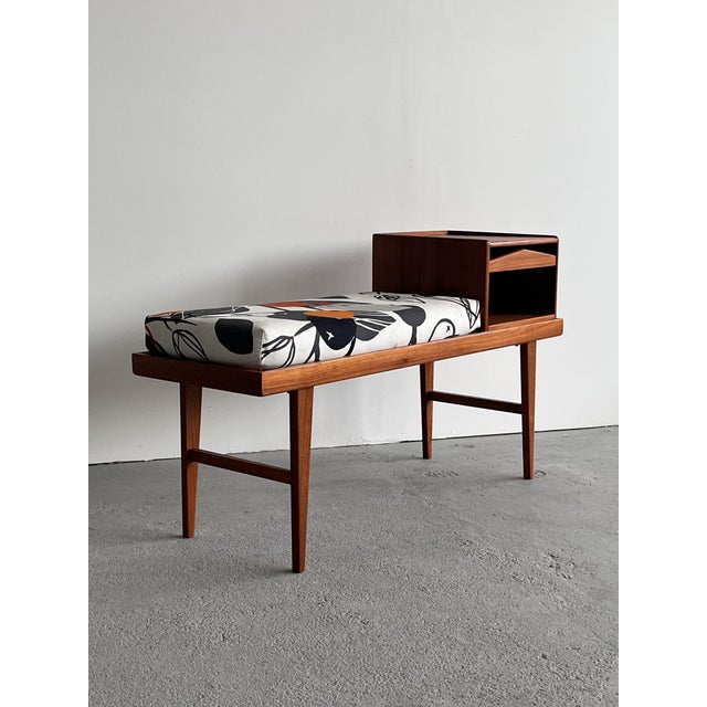 Mid-Century Modern Scandinavian Gossip Bench, 1970s For Sale - Image 11 of 11