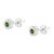 .925 Sterling Silver 1/5 Cttw Round Brilliant-Cut Green Diamond Miracle-Set Stud Earrings (Fancy Color-Enhanced, I1-I2 Clarity) For Sale - Image 4 of 6