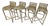 Baker / McGuire Steven Volpe Organic Rawhide Crin Bar Stools- Set of 4 For Sale