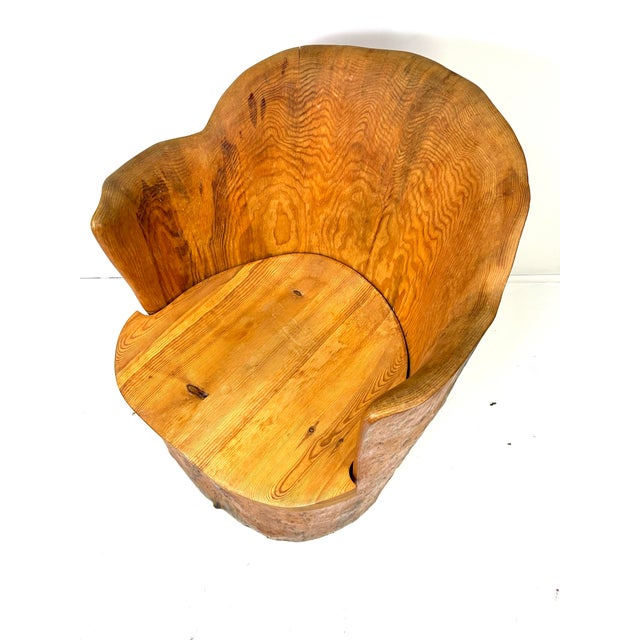 Mid-Century Modern Late 20th Century Kubbestol Pine Chair, Sweden For Sale - Image 3 of 12