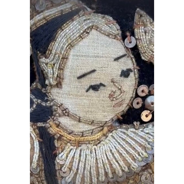 Extra Large Burmese Kalaga Framed Textile Wall Art For Sale - Image 4 of 12