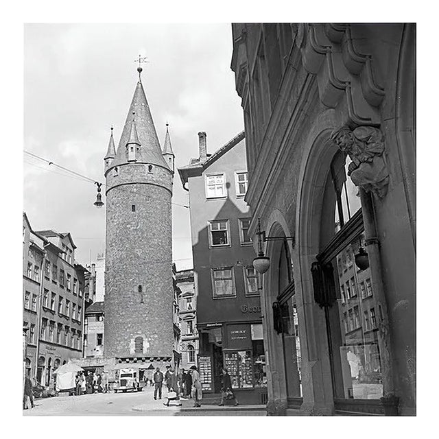 Druselturm Tower at the Old City of Kassel, Germany, 1937, Printed 2021 For Sale