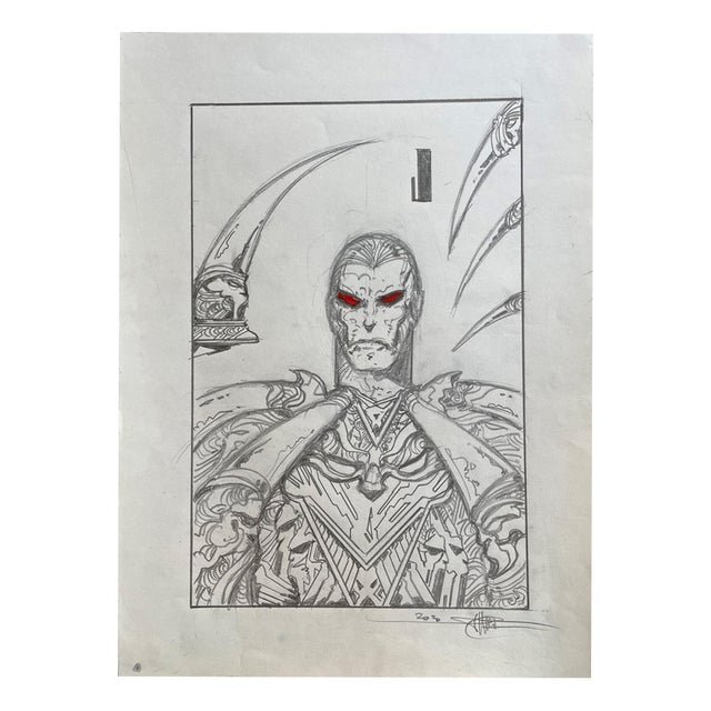 Philippe Druillet, Warrior, 2020, Pencil For Sale