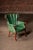 Plastic Vintage Green Vinyl Clamshell Armchair For Sale - Image 7 of 13