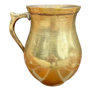 Antique Brass 19th Century Handled Vessel