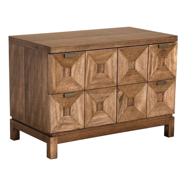 NOIR Musashi 2 Drawer, Large, Dark Walnut For Sale