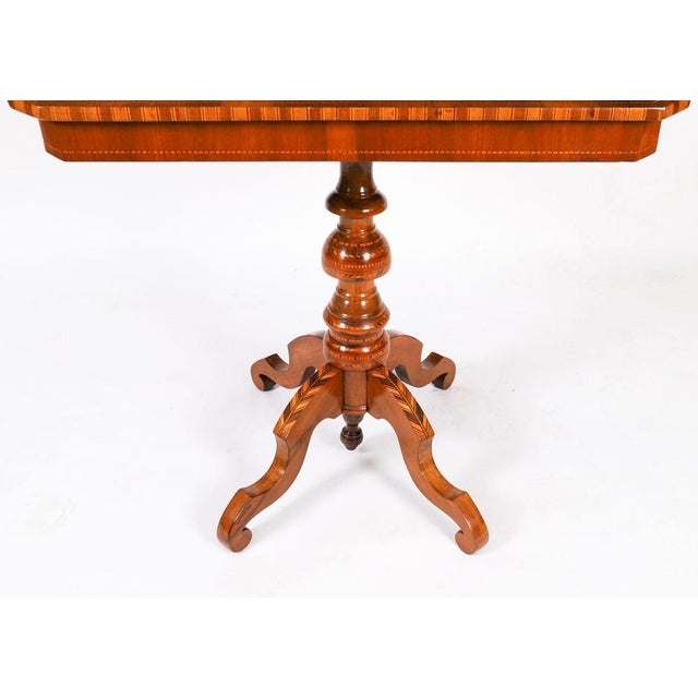 Antique Italian Marquetry and Parquetry Occasional Table from Sorrento, 1800s For Sale - Image 9 of 14