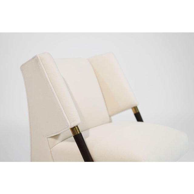 Wood Set of Lounge Chairs by Karpen of California in Mohair, Circa 1950s For Sale - Image 7 of 11
