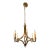 Visual Comfort e.f. Chapman Mykonos Antique Burnished Brass 8-Light Chandelier For Sale