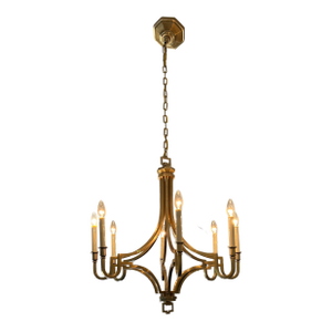 Visual Comfort e.f. Chapman Mykonos Antique Burnished Brass 8-Light Chandelier