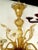 Venetian Transparent and Amber Murano Style Glass Chandelier With Flowers and Leaves For Sale - Image 10 of 12