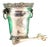 Ice Bucket with Silver Tongs and Ring-Shaped Handles For Sale