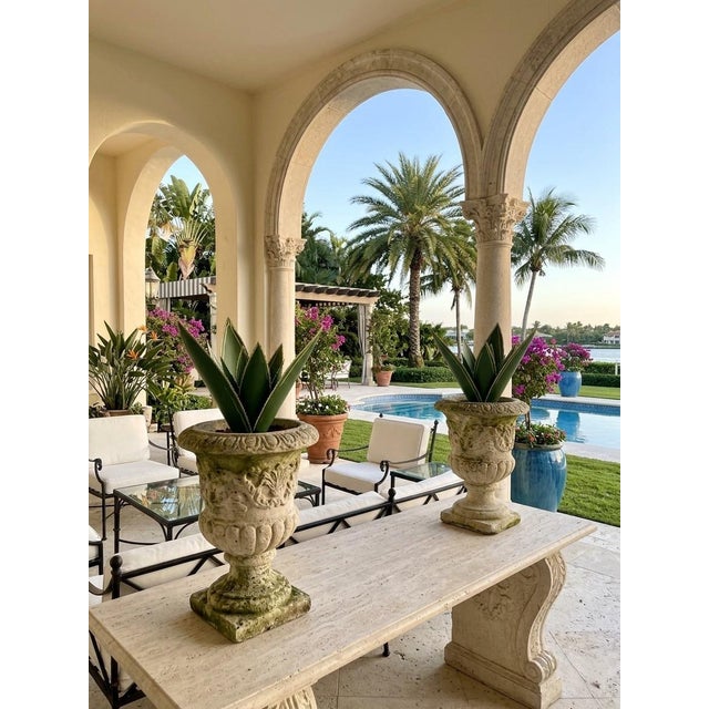 Pair of Hand-Painted Metal Agave Sculptures For Sale In West Palm - Image 6 of 11