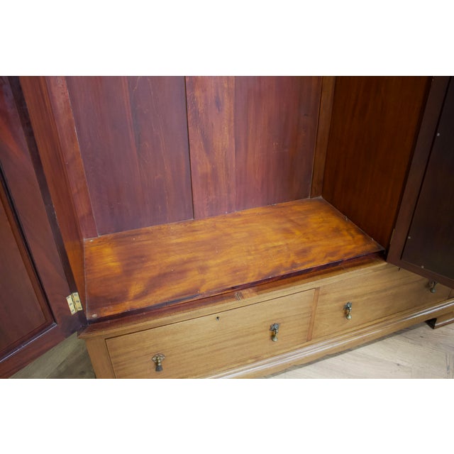 Antique Edwardian Walnut Wardrobe, 1900s For Sale - Image 9 of 13