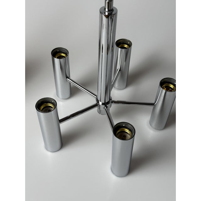 Silver Spaceage Chandelier by Hustadt, Germany, 1970s For Sale - Image 8 of 12