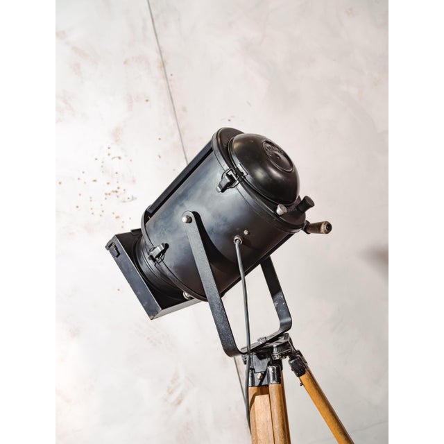 Vintage Industrial Theater Spotlight Floor Lamp from A.E. Cremer, 1950s For Sale - Image 18 of 18