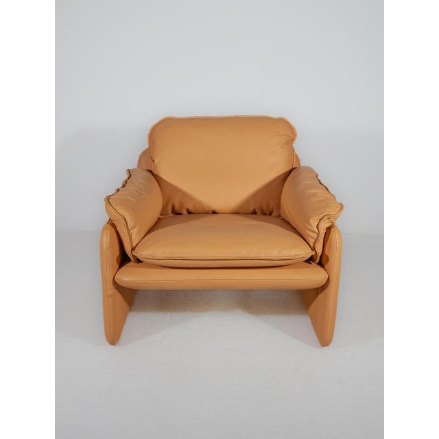 Set of Ds-61 Armchairs in Camel Leather attributed to de Sede, 1970s For Sale - Image 4 of 14