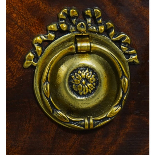 Wood Henredon Natchez Collection Marble Top Curio Sideboard For Sale - Image 7 of 12