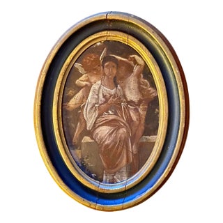 Diminutive Antique French Oil on Board, "Péveil It Riceur” For Sale
