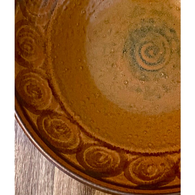 Ceramic Massive Wishon-Harrell Stoneware Pottery Bowl California 1970s For Sale - Image 7 of 11