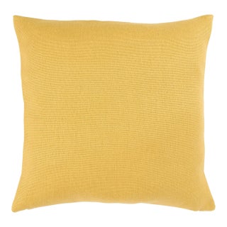 Schumacher Franc Linen 22" Pillow In Ochre For Sale