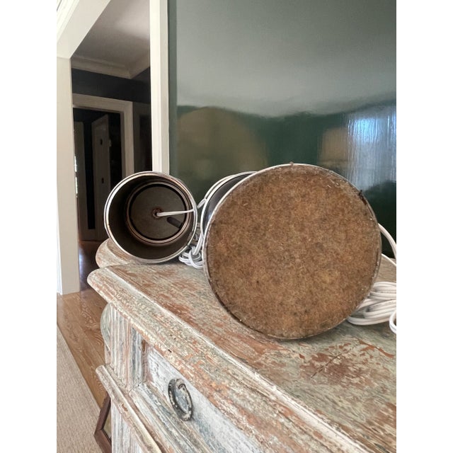 1960s 1960s Vintage Mid-Century Modern Chrome and Black Stacked Table Lamps - a Pair For Sale - Image 5 of 9