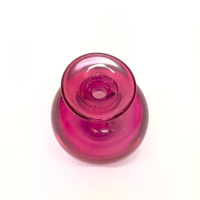 Vintage Brightly Colored Art Glass Vase Curation - Group of 3 For Sale - Image 4 of 8