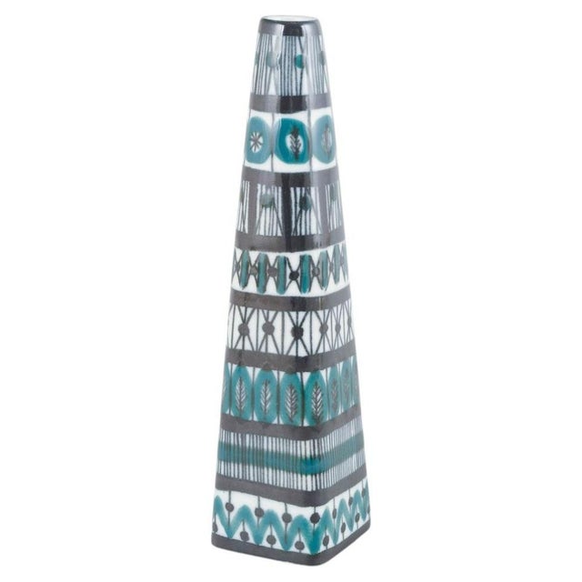 20th Century Conical Alfa Vase in Faience by Upsala Ekeby / Karlskrona For Sale - Image 5 of 5