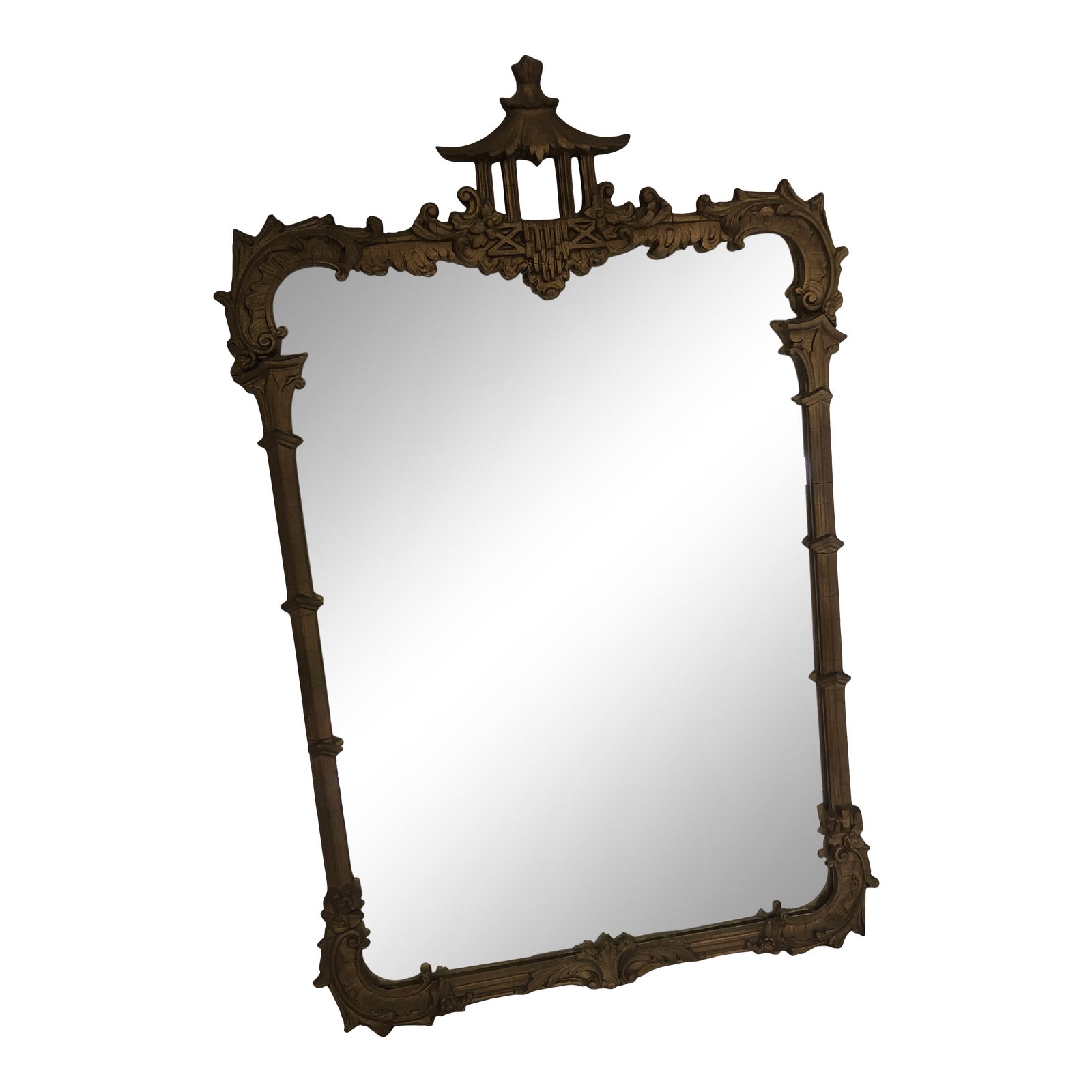 Vintage Mid 20th Century Pagoda Mirror Chairish