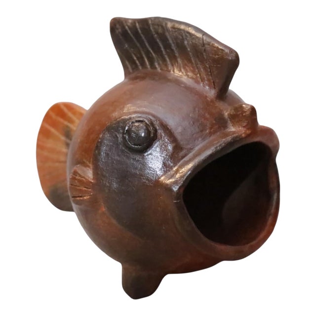 Gunnar Nylund for Rörstand Style Ceramic Fish Ashtray For Sale