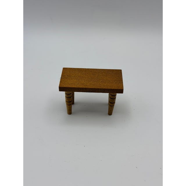 Japanese Vintage 1:12 Scale Miniature Living Room Set — Tv, Side Table & Table Lamp, Unmarked For Sale - Image 3 of 7