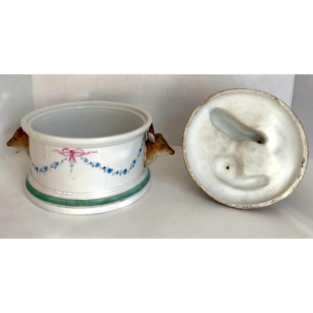 Antique Bavarian Bisque Deer Lidded Dish For Sale - Image 9 of 13
