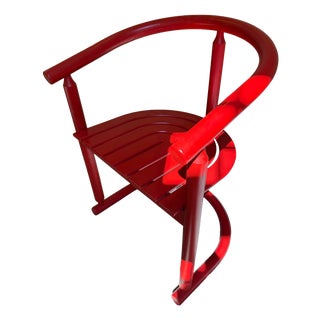 Red Armchair by Allmilmö, 1980s For Sale