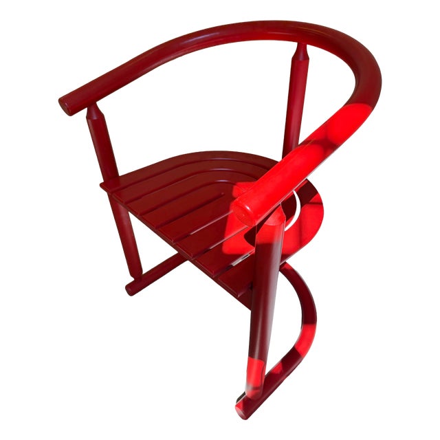 Red Armchair by Allmilmö, 1980s For Sale