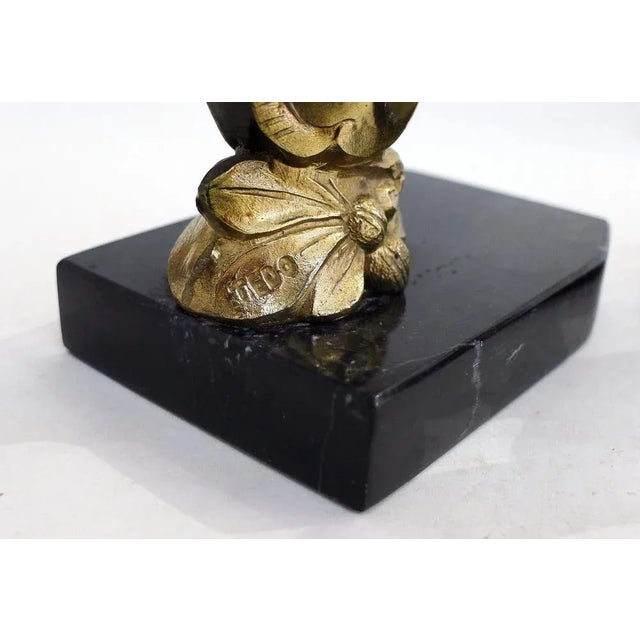 1940s Art Deco Squirrel Sculptures with Black Marble Base by Tedd, 1930s, Set of 2 For Sale - Image 5 of 12
